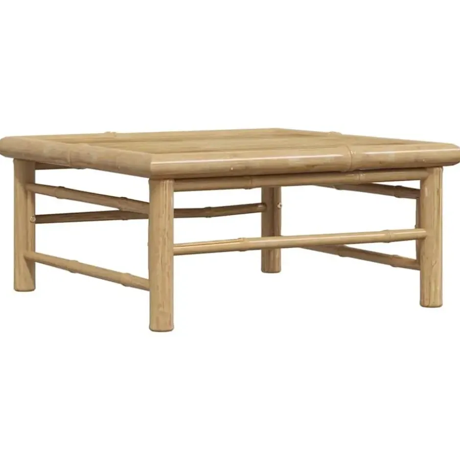 vidaXL - Loungeset - Donkergrijze - Bamboe - 3 stuks - Met kussens