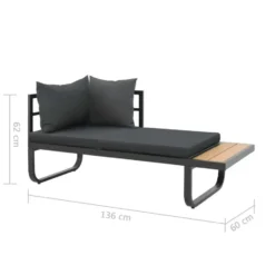 vidaXL - Loungeset - Grijs - Metaal