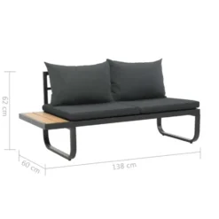 vidaXL - Loungeset - Grijs - Metaal
