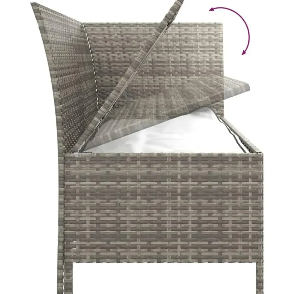 vidaXL - Loungeset - Grijs - Poly rattan