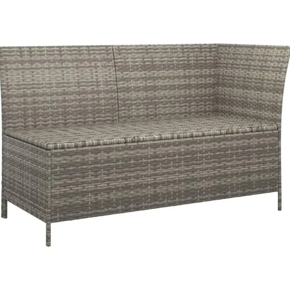 vidaXL - Loungeset - Grijs - Poly rattan