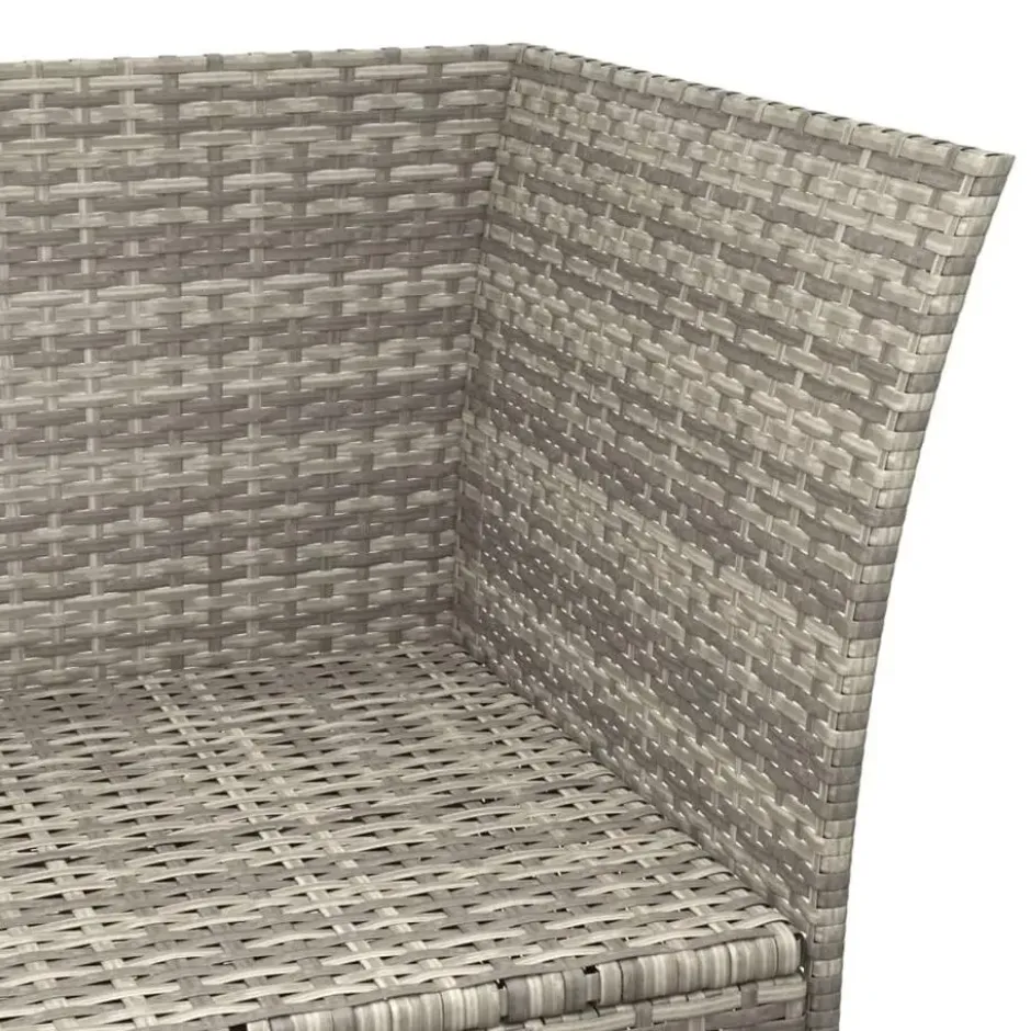 vidaXL - Loungeset - Grijs - Poly rattan