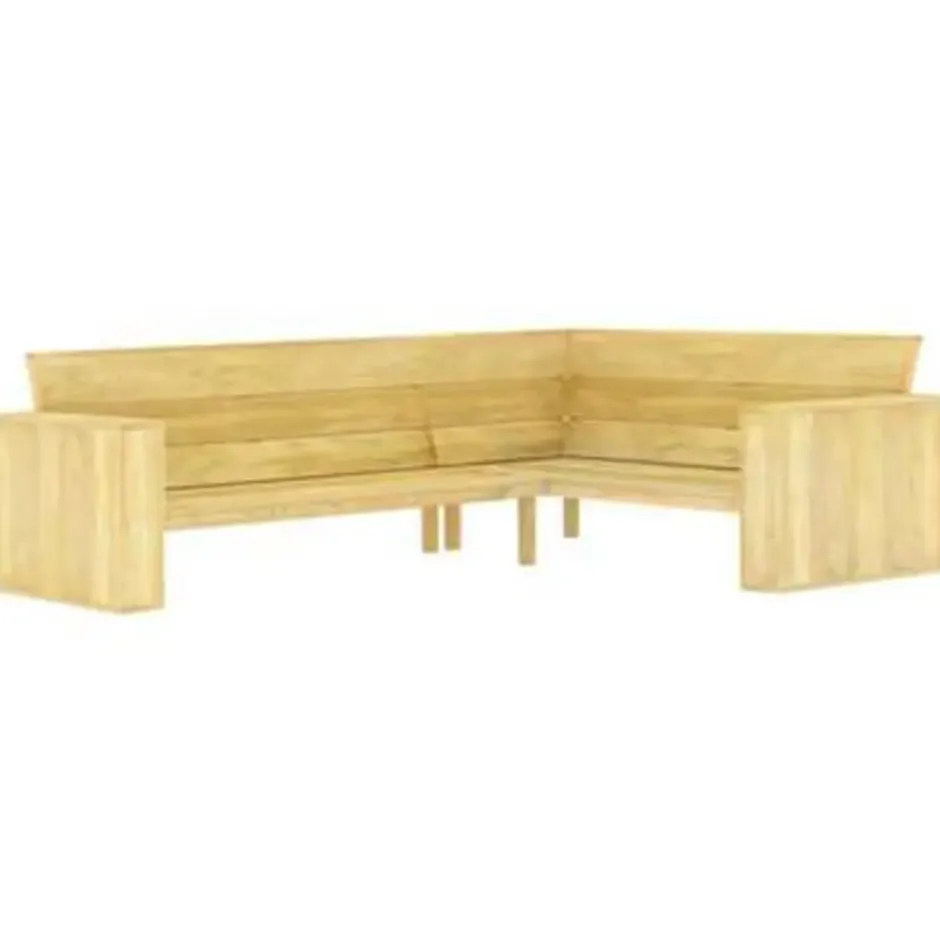 vidaXL - Loungeset Voor De Tuin - Bruin - Geïmpregneerd grenenhout
