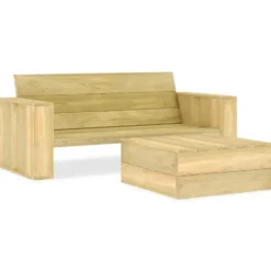 vidaXL - Loungeset Voor De Tuin - Bruin - Geïmpregneerd grenenhout