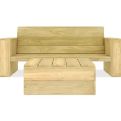 vidaXL - Loungeset Voor De Tuin - Bruin - Geïmpregneerd grenenhout