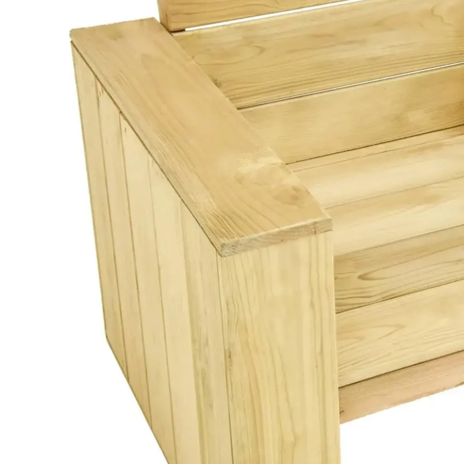 vidaXL - Loungeset Voor De Tuin - Bruin - Geïmpregneerd grenenhout