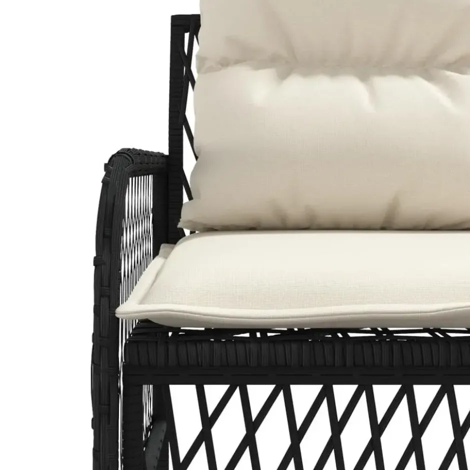 vidaXL - Loungeset - Zwart - Poly rattan