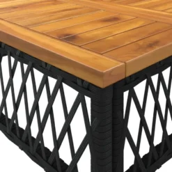 vidaXL - Loungeset - Zwart - Poly rattan
