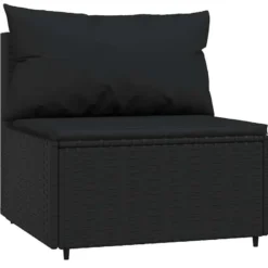 vidaXL - Loungeset - Zwart - Poly rattan