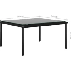 vidaXL - Loungeset - Zwart - PVC