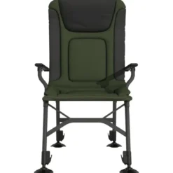 vidaXL - Loungestoel met armleuning - Groen - Staal