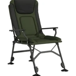vidaXL - Loungestoel met armleuning - Groen - Staal
