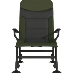 vidaXL - Loungestoel met armleuning - Groen - Staal