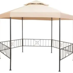 vidaXL - Luifel - Beige - Stof
