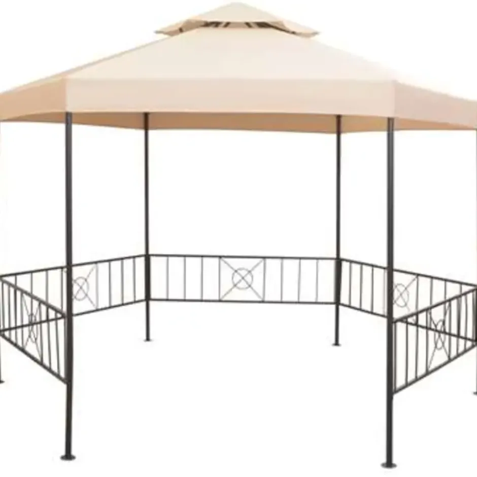 vidaXL - Luifel - Beige - Stof