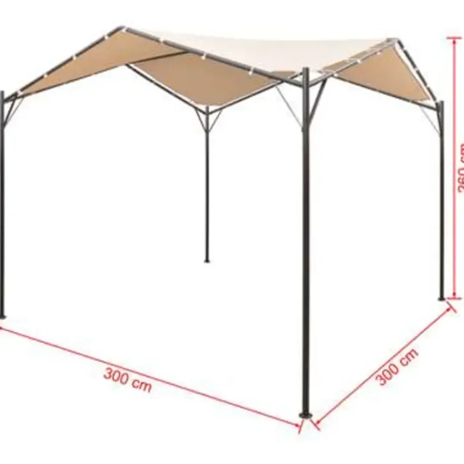 vidaXL - Luifel - Beige - Stof - 3 x 3 m