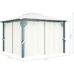 vidaXL - Luifel - Crème - Stof