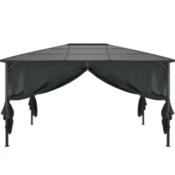 vidaXL - Luifel - Zwart - Polyester - 4 x 3 m