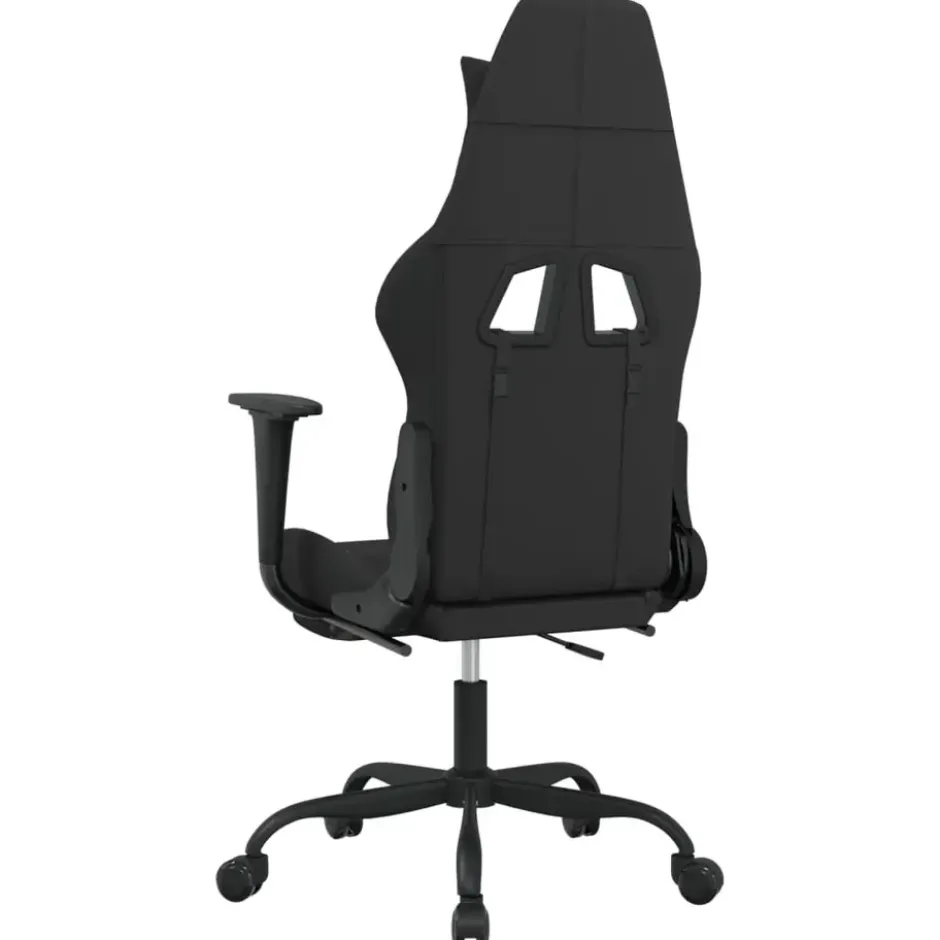 vidaXL Massage gamestoel met voetensteun stof zwart en camouflage