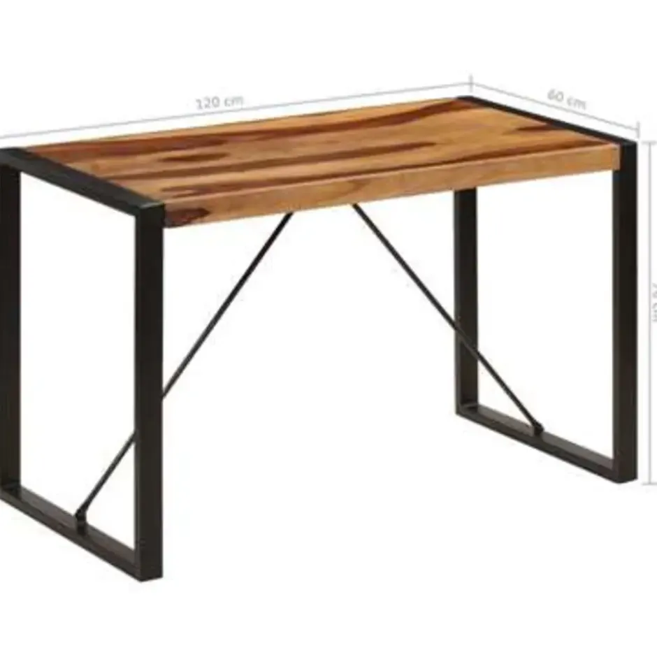 vidaXL Massief Sheeshamhouten Eettafel Eetkamertafel Keukentafels Tafel Tafels