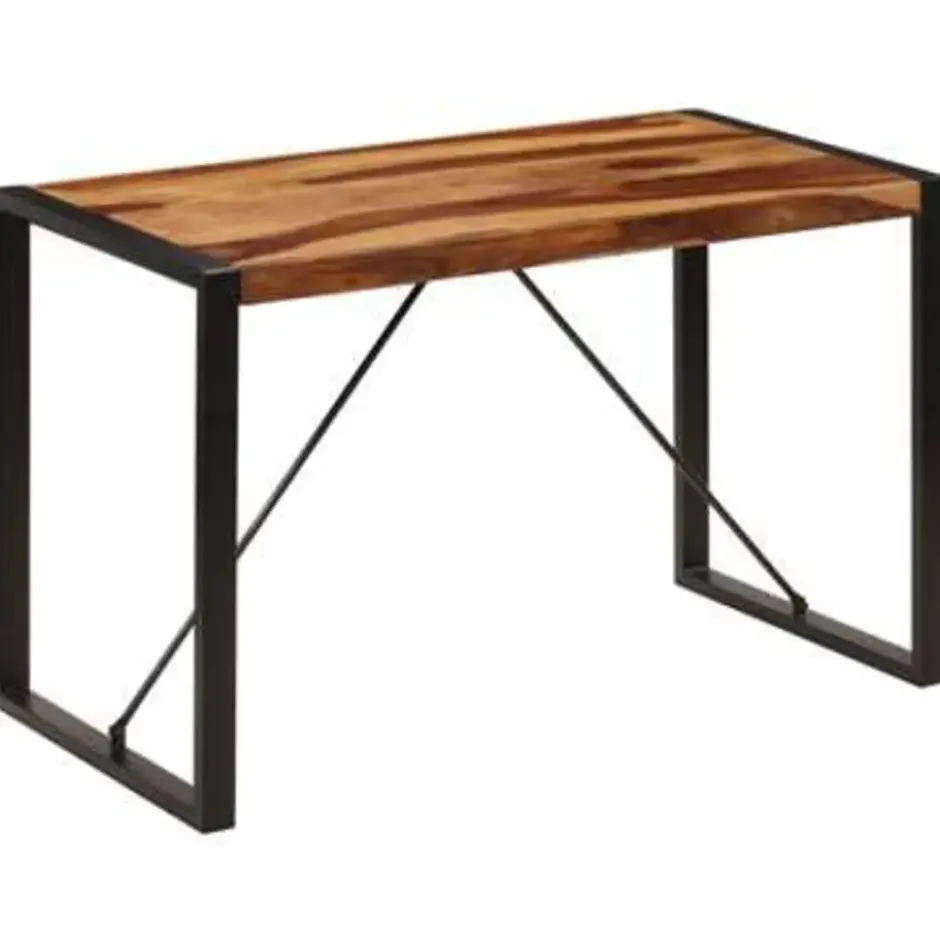 vidaXL Massief Sheeshamhouten Eettafel Eetkamertafel Keukentafels Tafel Tafels
