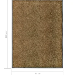 vidaXL - Mat - Bruin - Stof - 90 x 120 cm
