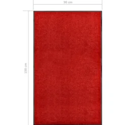 vidaXL - Mat - Rood - Stof - 90 x 150 cm