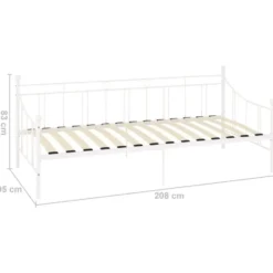 vidaXL - Meatlen bedbank - Wit - 90 x 200 cm