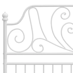 vidaXL - Meatlen bed frame - Wit - Metaal - 120x200 cm