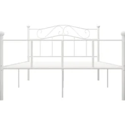 vidaXL - Metalen bed frame met hoofdeinde - Wit - Metaal - 120x200 cm