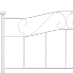 vidaXL - Metalen bed frame met hoofdeinde - Wit - Metaal - 120x200 cm