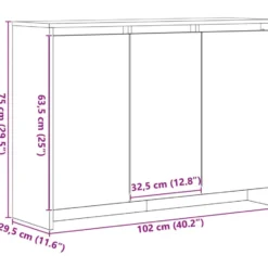 vidaXL - Moderne Dressoir 102x29,5x75 cm Zwart Bewerkt hout