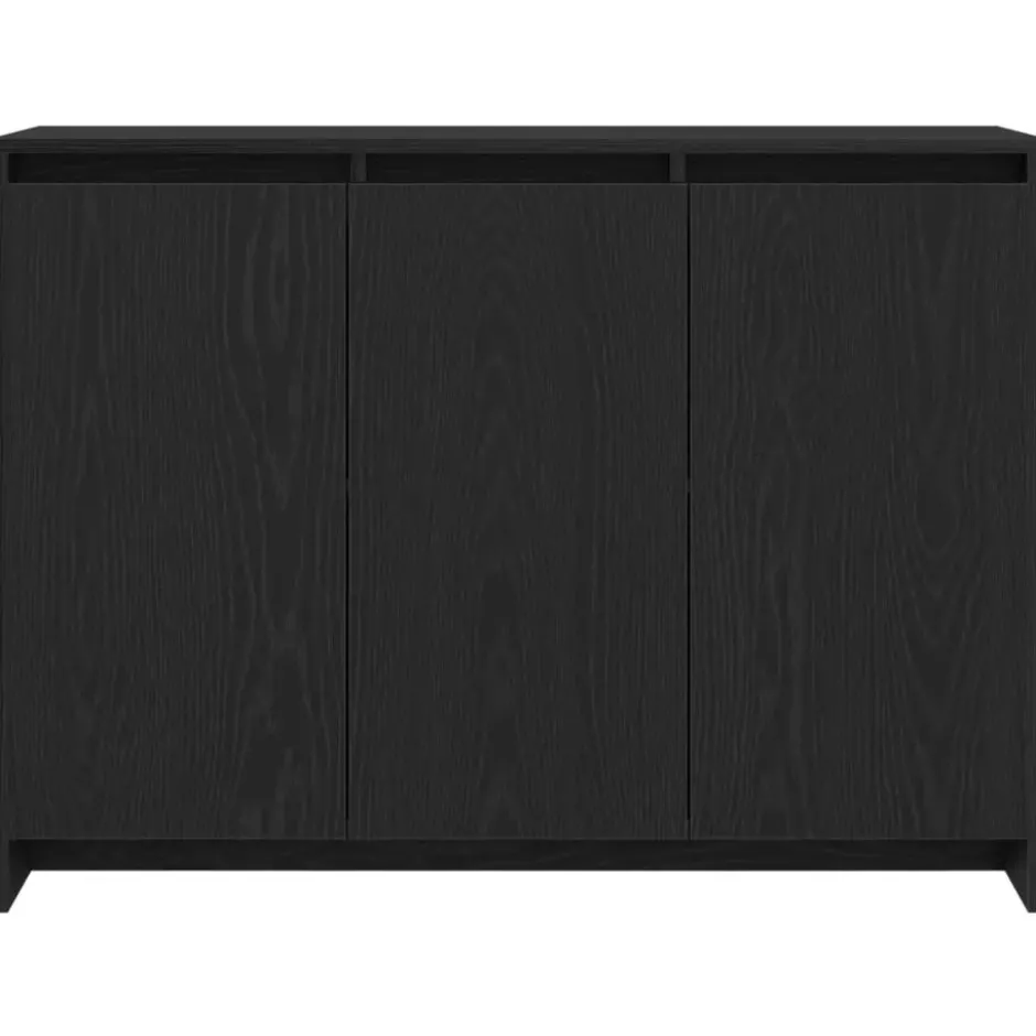 vidaXL - Moderne Dressoir 102x29,5x75 cm Zwart Bewerkt hout