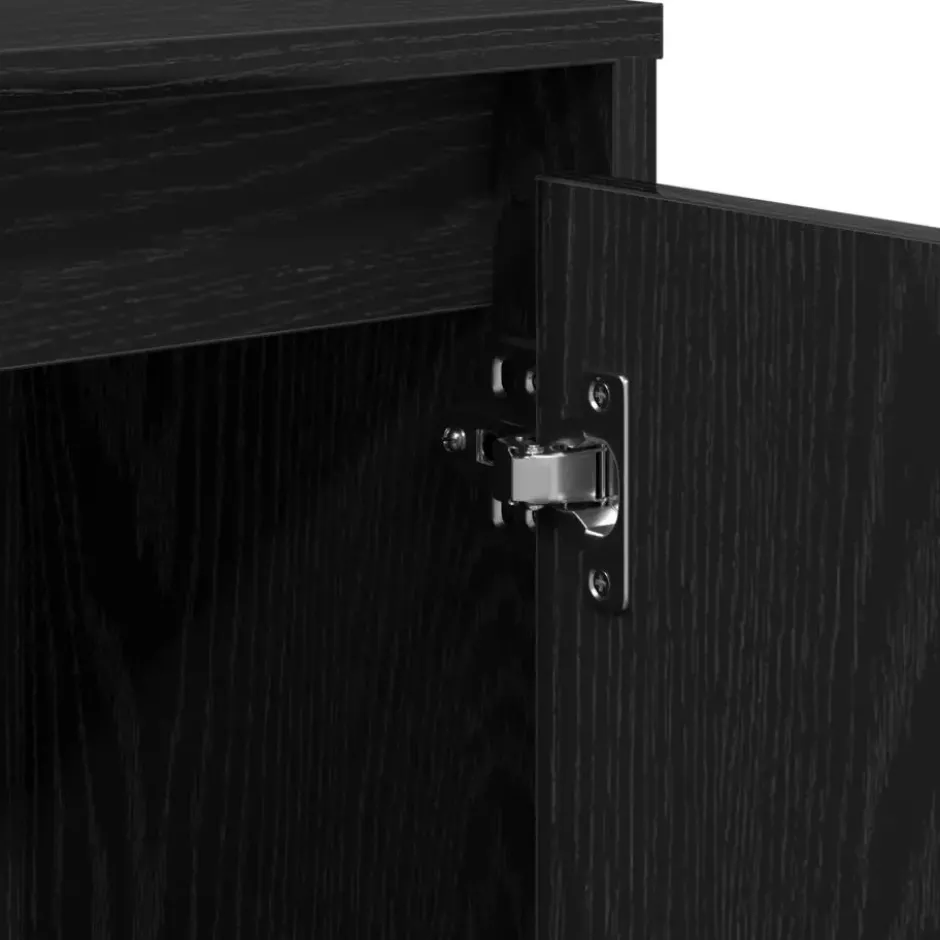 vidaXL - Moderne Dressoir 102x29,5x75 cm Zwart Bewerkt hout