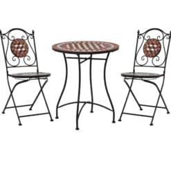 vidaXL - Mozaïek Bistroset - Bruin - Keramiek