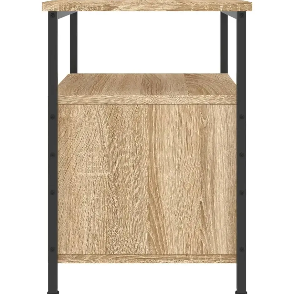 vidaXL - Nachtkastje - Bruin - Bewerkt hout