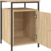 vidaXL - Nachtkastje - Bruin - Bewerkt hout - 2 stuks
