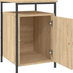vidaXL - Nachtkastje - Bruin - Bewerkt hout - 2 stuks