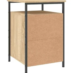vidaXL - Nachtkastje - Bruin - Bewerkt hout - 2 stuks