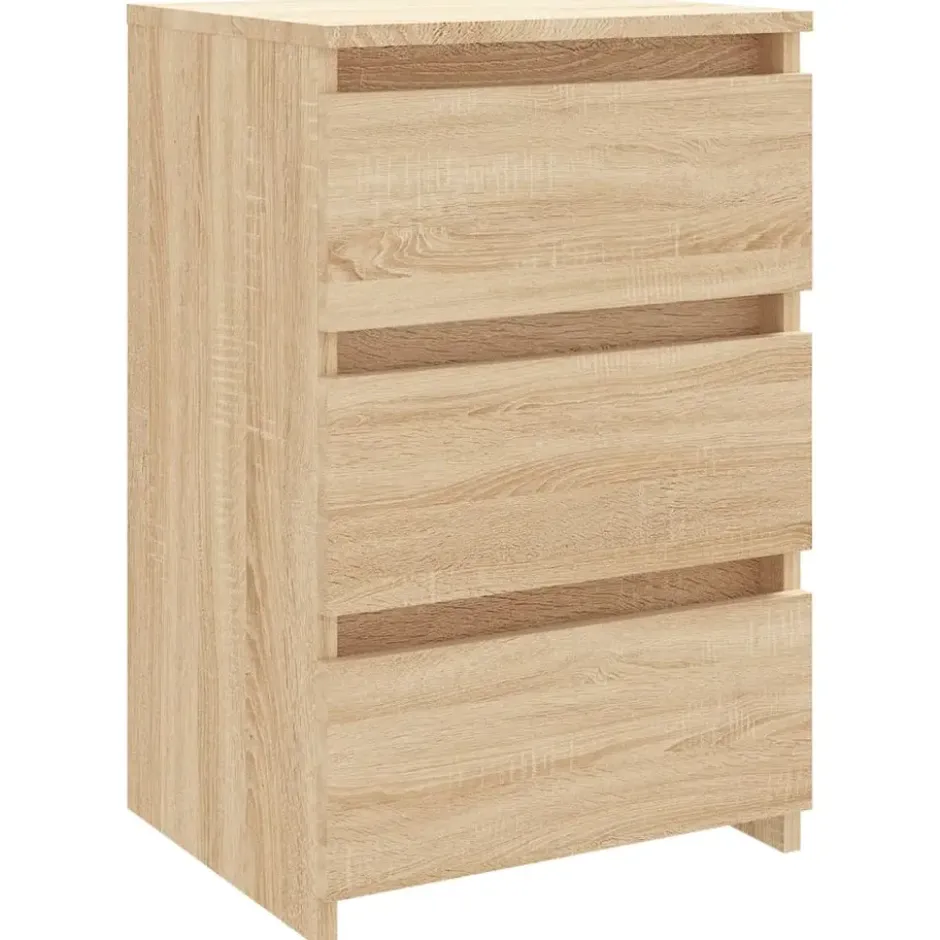 vidaXL - Nachtkastje - Bruin - Bewerkt hout - 2 stuks