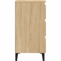 vidaXL - Nachtkastje - Bruin - Bewerkt hout