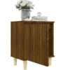 vidaXL - Nachtkastje - Bruin - Bewerkt hout - 2 stuks