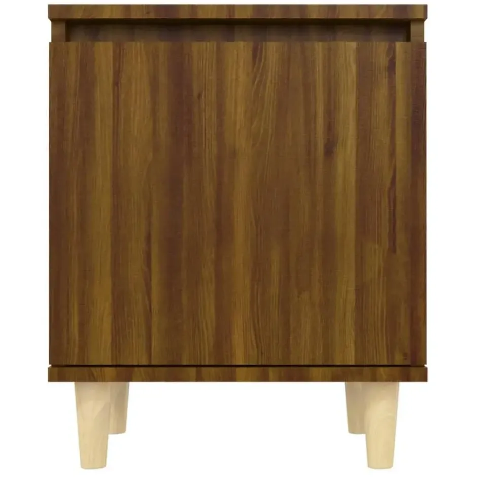 vidaXL - Nachtkastje - Bruin - Bewerkt hout - 2 stuks