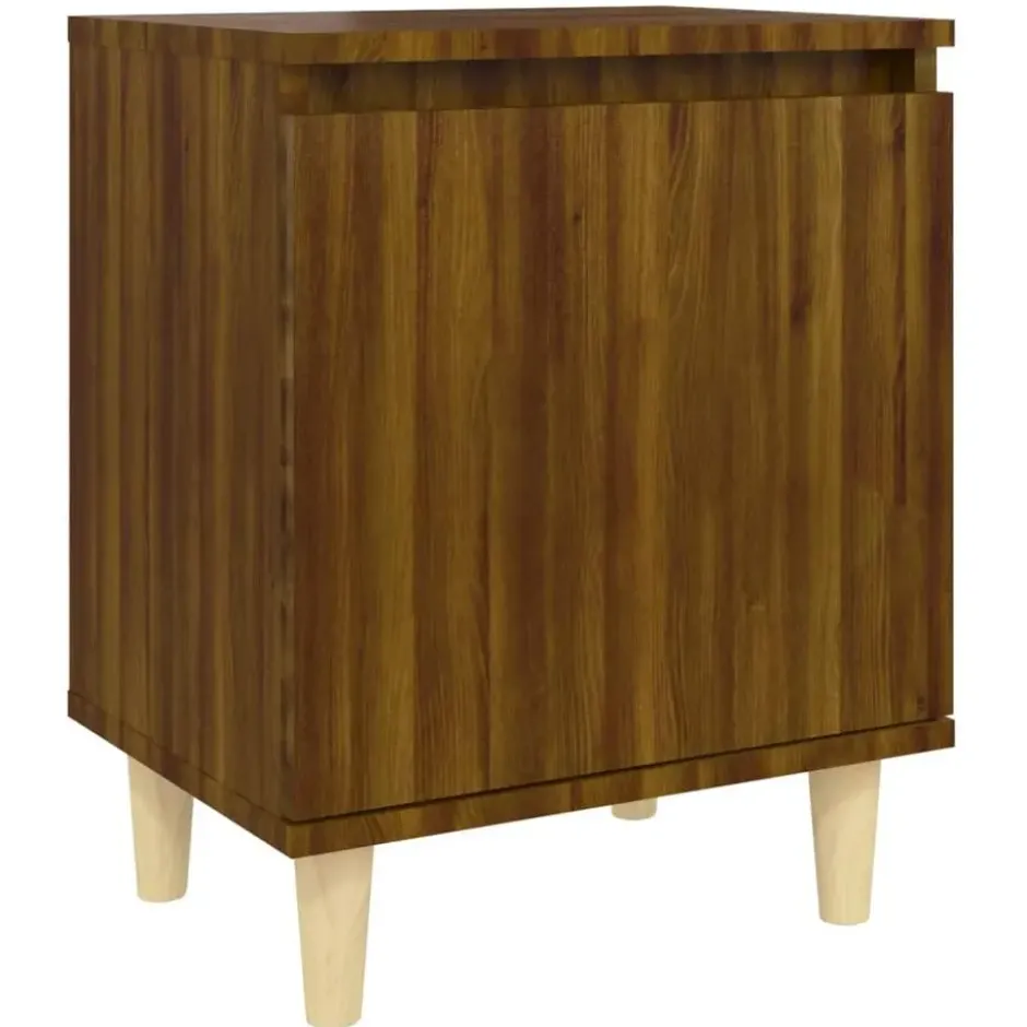 vidaXL - Nachtkastje - Bruin - Bewerkt hout - 2 stuks