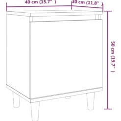 vidaXL - Nachtkastje - Bruin - Bewerkt hout - 2 stuks