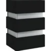 vidaXL - Nachtkastje met LED en 3 lades - Zwart - Bewerkt hout- 45x35x67 cm