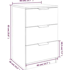 vidaXL - Nachtkastje - Wit - Bewerkt hout - 2 stuks