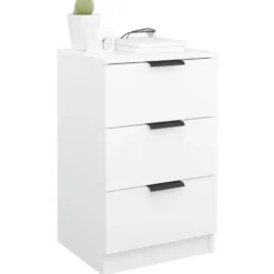 vidaXL - Nachtkastje - Wit - Bewerkt hout - 2 stuks