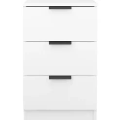 vidaXL - Nachtkastje - Wit - Bewerkt hout - 2 stuks