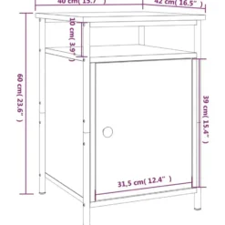 vidaXL - Nachtkastje - Zwart - Bewerkt hout - 2 stuks